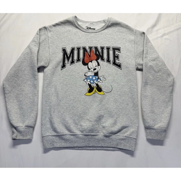 Disney Sweaters - Disney Minnie Mouse sweatshirt Small Gray Pullover crewneck cute graphic vintage